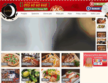 Tablet Screenshot of pizzeria-luna.com